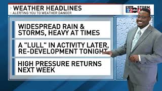 7/16/26: Tracking heavy rain potential across West-Central Texas through Friday, Drier by Saturday