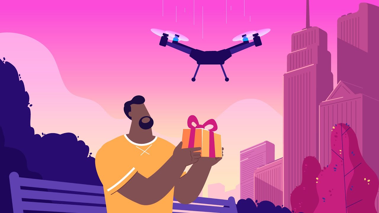 Моушн дизайн и анимация Qwqer. Видео инфографика для стартапа. - YouTube