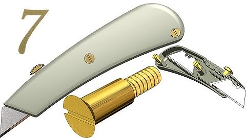 7-Project 23| Utility Knife 1 |SolidWorks Tutorial : screw