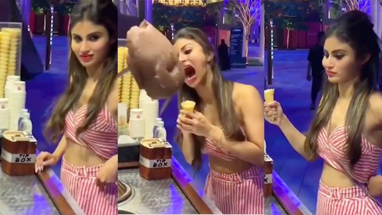 Mouni Roy FUNNY VIDEO With Turkish Ice cream || #throwback - YouTube