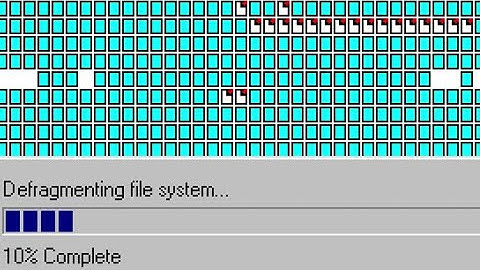 Defragmenting Hard Disk in Windows 98 SE