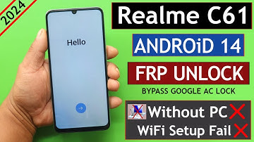 Realme C61 (RMX3933) Frp Bypass/Unlock Android 14 Without PC - Fail To Setup At Wifi Section 2024