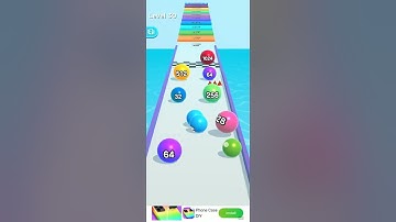 Ball Run 2048-Gameplay Walkthrough part 1 Tutorial Levels 31 to 34 (ios,android)