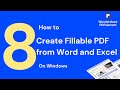 How to Create Fillable PDF from Word and Excel on Windows | PDFelement 8