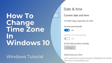 How To Change Time Zone In Windows 10 - PC & Laptop