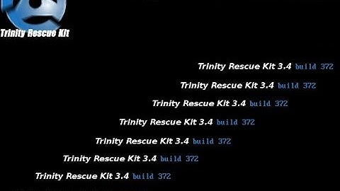 Trinity Rescue Kit 3.4 boot on WIN 7