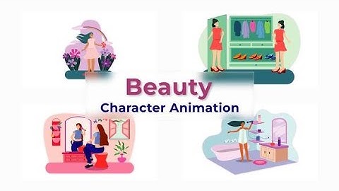 Flat Character Motion Graphic Animation | After Effects Templates | Beauty Cartoons Character #1