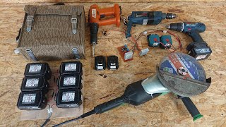 Battery Tool Experiments:  Converting 120V Tools to Battery Power / NiCd to Lithium