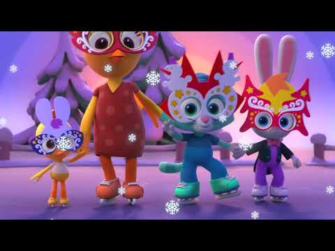 Цветняшки - С НОВЫМ ГОДОМ! - Зимние игры для малышей - развивающие мультфильмы и песенки для детей