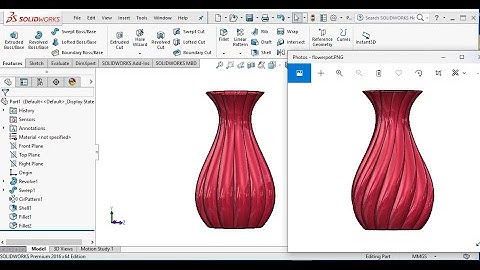 Solidworks tutorial Flowerpot | Flex  Command