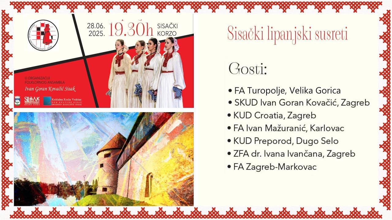 SISAČKI LIPANJSKI SUSRETI 2025. - video