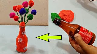 Guldasta banane ka tarika | handmade flower vase | diy | easy craft