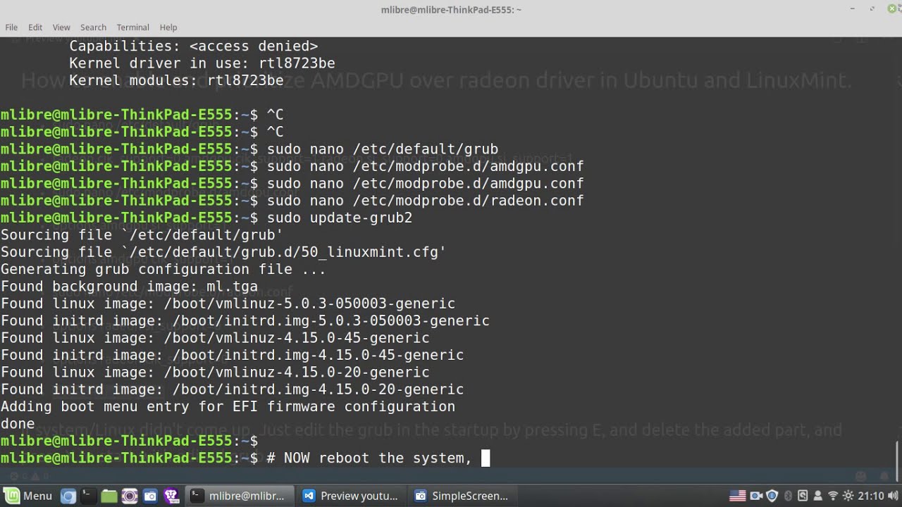 How to and prioritize AMDGPU over radeon driver in Ubuntu, or Debian - YouTube