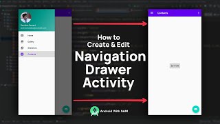 How to Create and Edit NAVIGATION DRAWER ACTIVITY 2021 | EASIEST WAY | Android Studio Latest Version