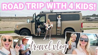 ROAD TRIP WITH 4 KIDS! real life family travel vlog