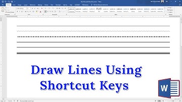 Quick and Shortcut Key to Draw Straight Lines in MS Word
