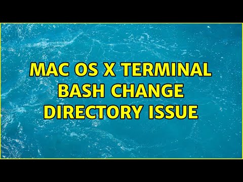 Mac OS X Terminal Bash change directory issue
