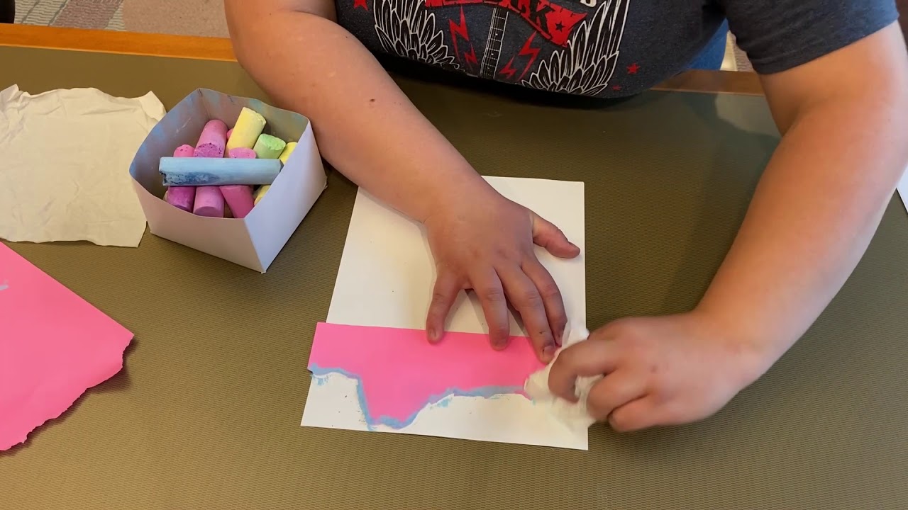 Summer Reading Craft: Torn Paper Chalk Art 