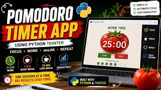 Build a Pomodoro Timer with Python Tkinter 🍅 | Complete Beginner Project