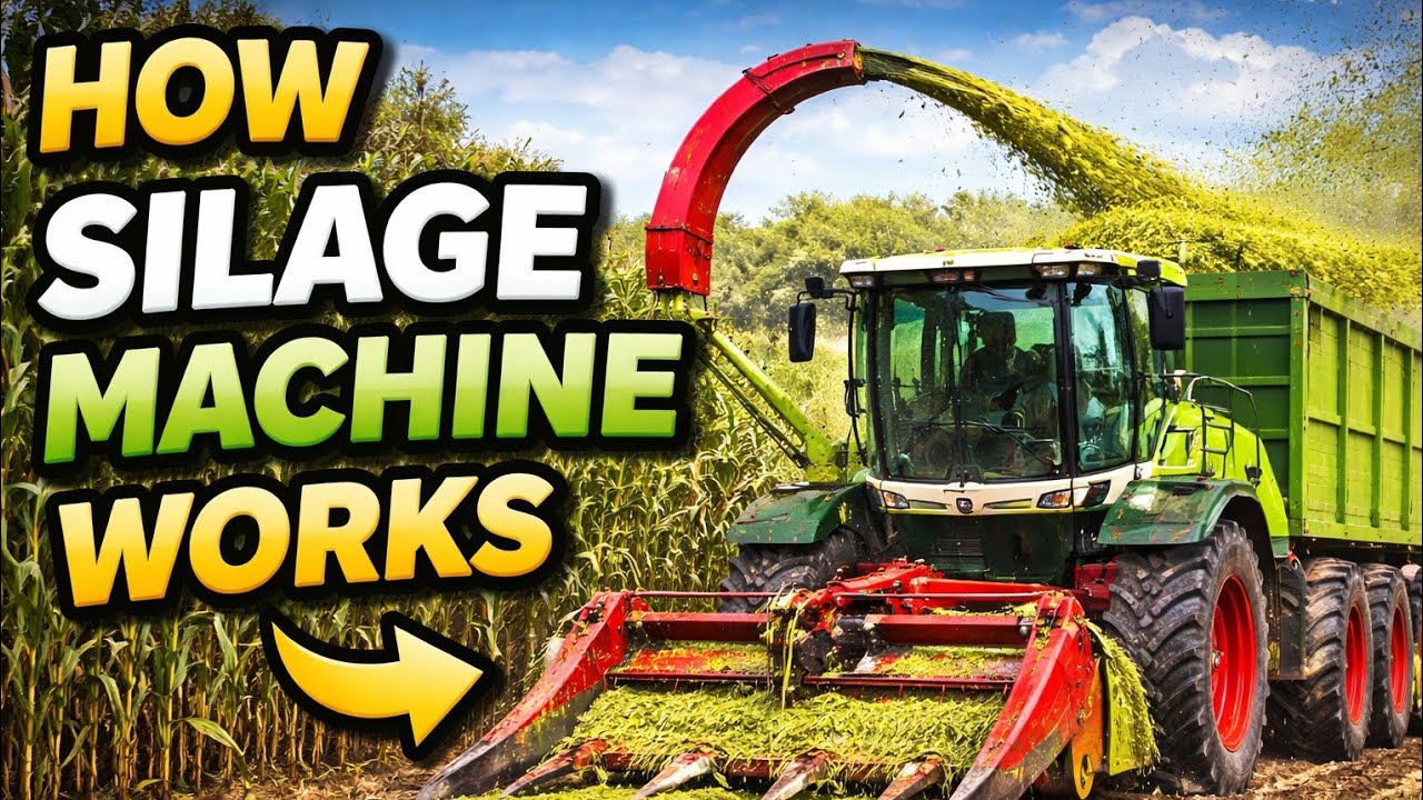 From crops to cattle feed 🌾➡️🐄This is how a silage machine works in real 