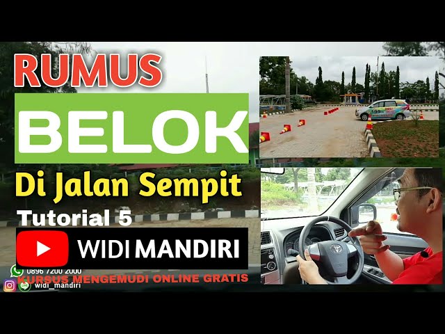 RUMUS TERMUDAH BELOK L DI GANG SEMPIT WITH DRONE by Kursus Stir Mobil WIDI MANDIRI | TUTORIAL 5 class=