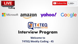 T4TEQ Weekly Coding - 45 -  Google Yahoo Amazon Microsoft Interview Program - Majority Element