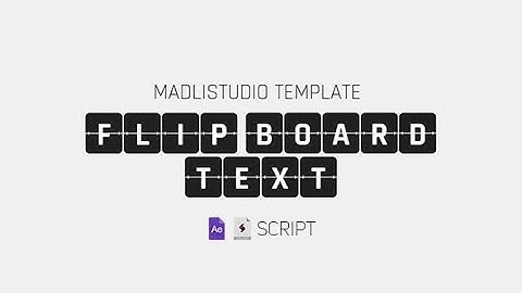 Flip Board Text ( After Effects Template ) ★ AE Templates