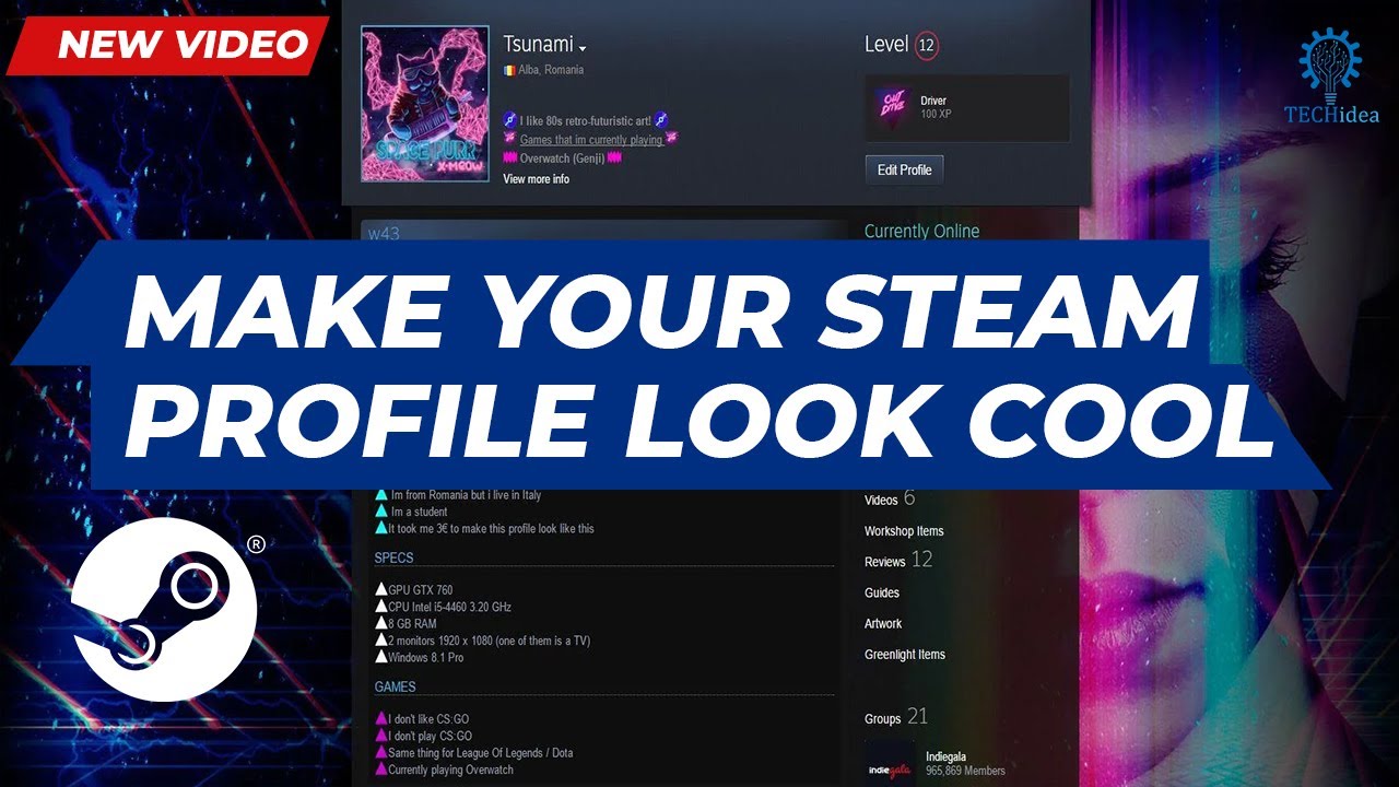 How to Set a Custom Background for Your Steam Profile (2021)