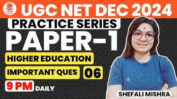 UGC NET Dec 2024 I Paper 1 Higher Education - Ancient India Que by Shefali Mishra I Class 06