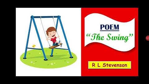 POEM - THE SWING (R L Stevenson) || CLASS - 2 || LIVING ENGLISH