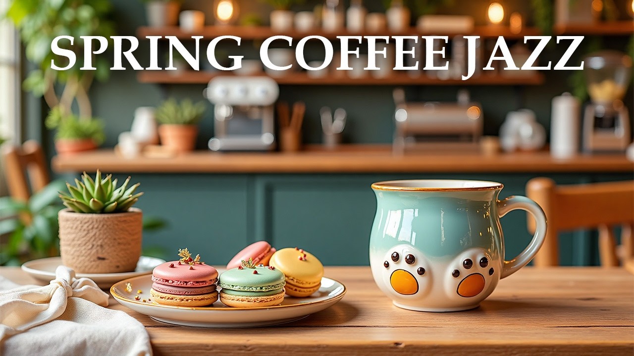 Warm Spring Coffee Jazz ☕ Smooth Piano Jazz & Gentle Bossa Nova Instrumental for Positive Mood