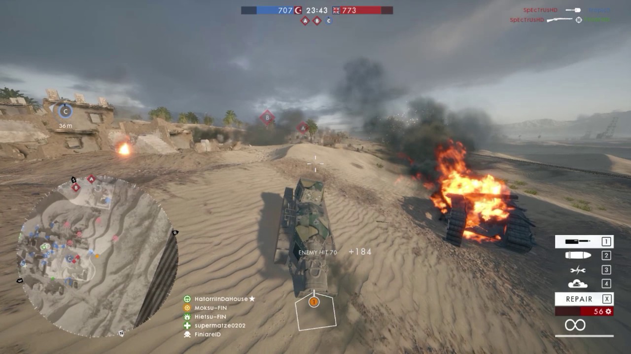 Battlefield 1 Howitzer Tank Killstreak