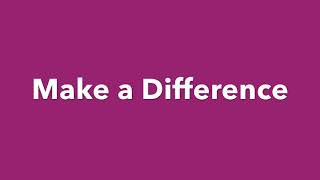 Make a difference instrumental