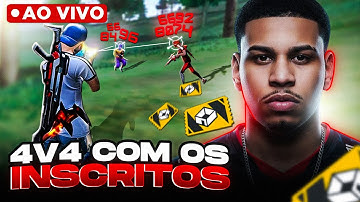 🔴FREE FIRE - AO VIVO🔴4X4 COM INSCRITOS  🔴 #100subs