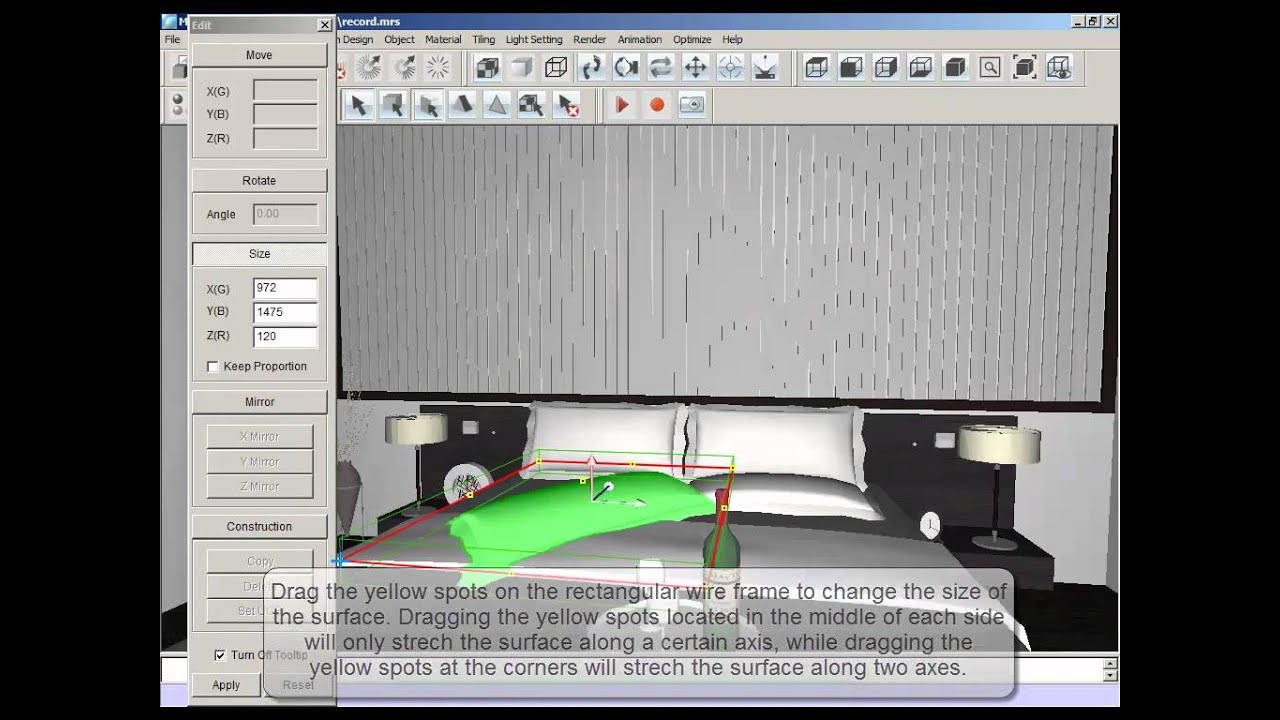 InteriCAD T5 - VR - Editing Surface, Move, Rotate and Scale