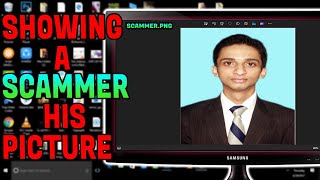 Scammer RUNS IN FEAR after I Get His PICTURE!