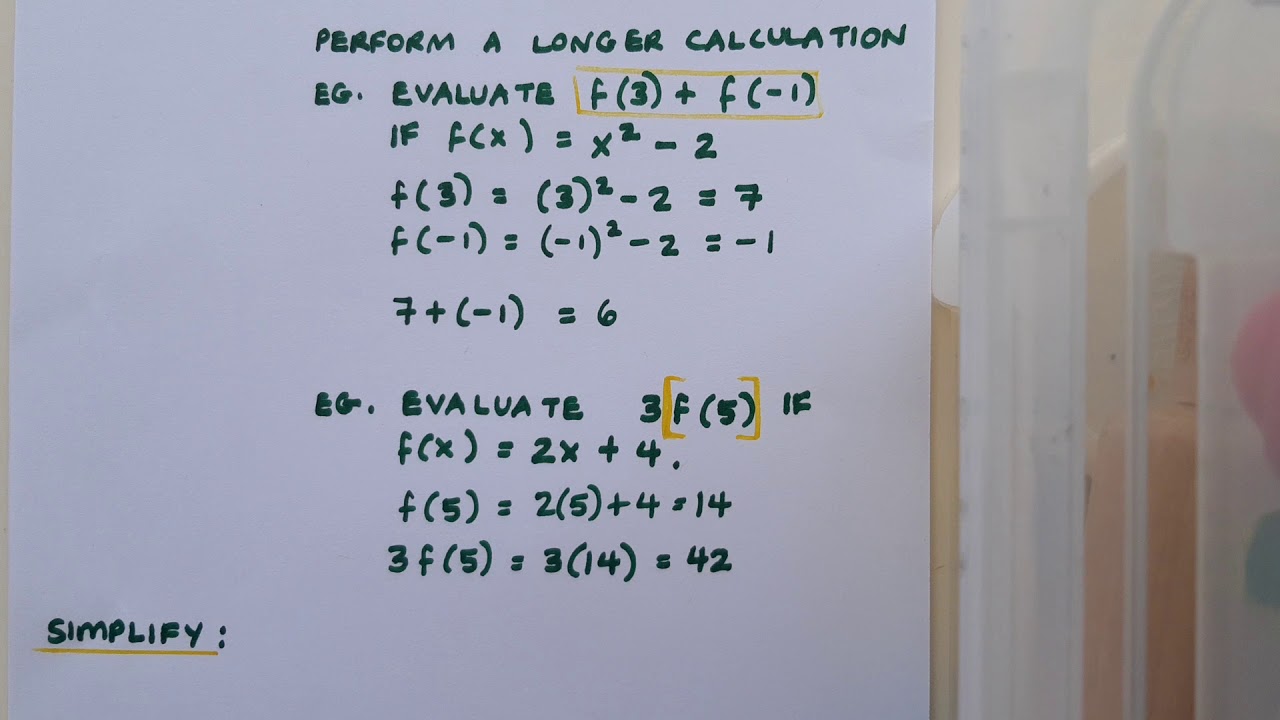 Functions - Evaluating - YouTube