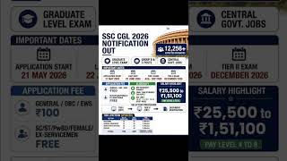 CGL 2026 vacancy #cgl #ssc #mts #chsl #jobs