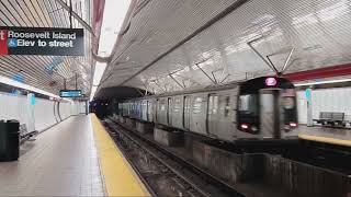 R160 #9012/#9007 (F) leaving Roosevelt Island