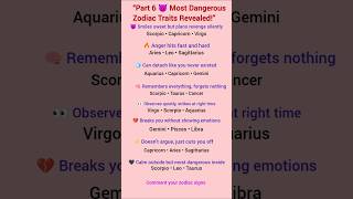 “Zodiac Signs Hidden Personality Part 6 😈 Dangerous Truth!”#astrology #horoscope #zodiac #shorts