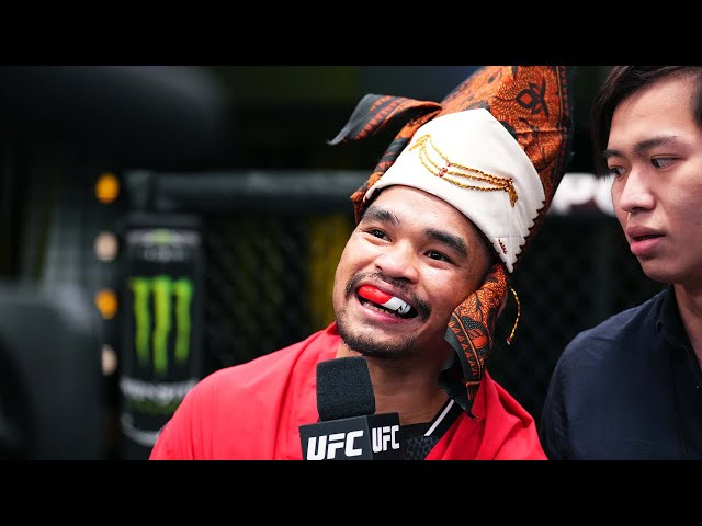 Jeka Saragih Octagon Interview | UFC Vegas 82 class=