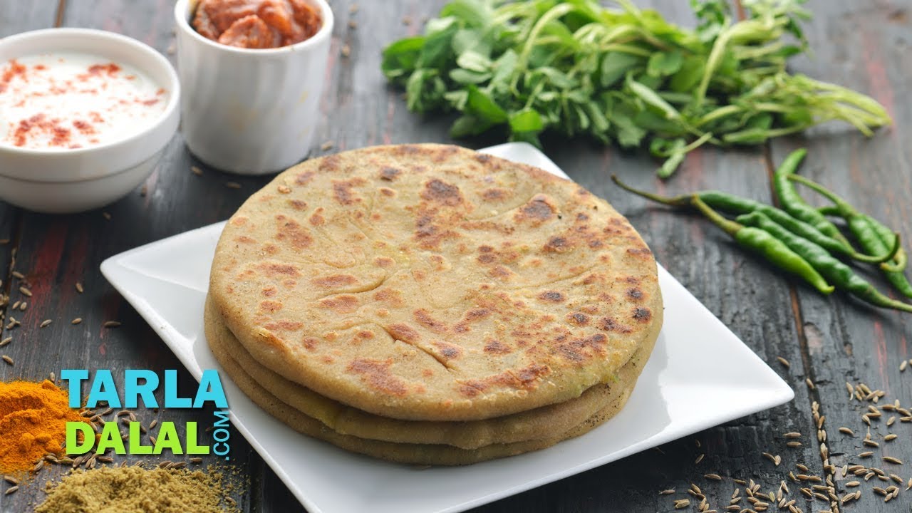 Aloo Paratha Recipe Tarla Dalal Aloo Methi Paratha by Tarla Dalal - YouTube