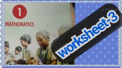 First -Standard(2021) -Mathematics - worksheet-3 with answers😍😍😎