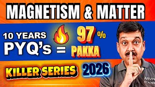 Magnetism and Matter Class 12 PYQ | Last 10 Years Questions 🔥 | Physics Boards 2026 🚀