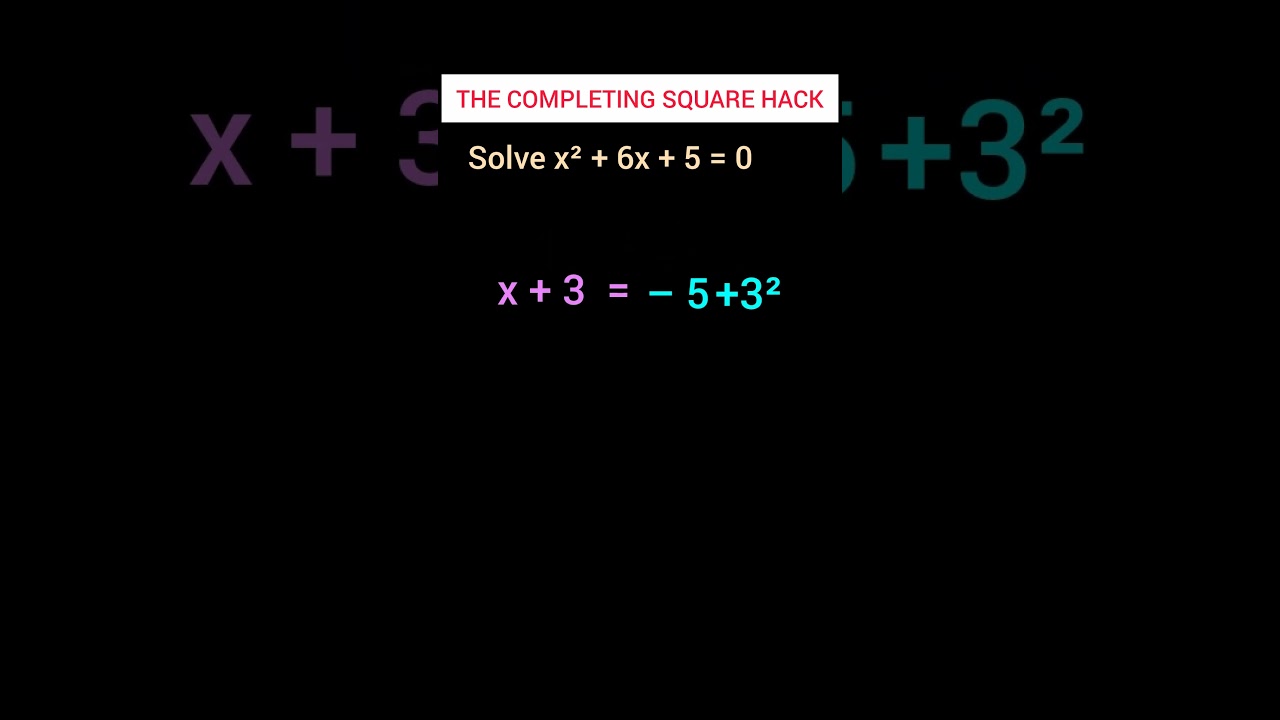 Completing the Square HACK! 🤯 Solve Quadratics in Seconds