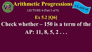 Class 10 Chapter 5 Arithmetic Progressions Ex 5.2 ||Q6 || NCERT (2019)
