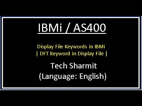 DFT Keyword in display file | display file keyword |  IBMi display file  | DDS Keywords in DSPF |