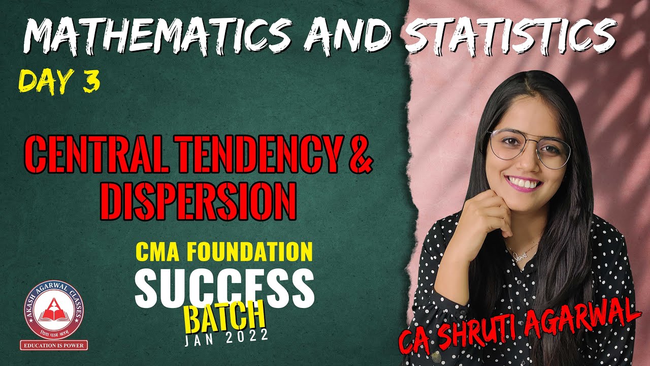 CMA FOUNDATION MATHS & STATS - JAN 22 | SUCCESS BATCH | DAY 3 | CA ...
