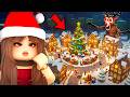 Building The PRETTIEST CHRISTMAS TOWN in 99 Nights In The Forest!
