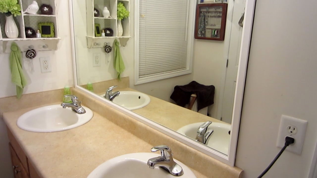 How To Frame A Mirror With Molding And, How To Trim Bathroom Mirror